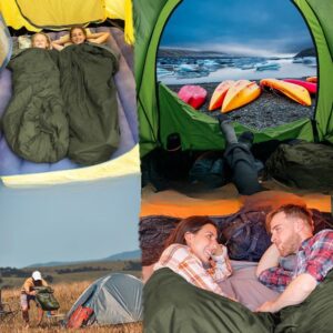 Mapleaf Splicable Sleeping Bag Portable Waterproof Compact Lightweight Compression Sack Camp Hiking Disaster prevention