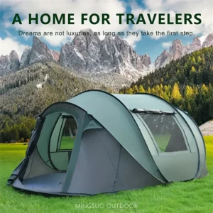 5-8 People Quickly Open Fully Automatic Pop-up Tent, Waterproof Camping Boat Tent, Portable Outdoor Tent For Travel